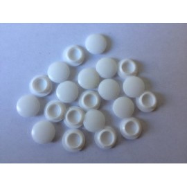 Hinge and Bracket Supplies Hole Cover Cap Pack 50 10Mm White Colour Plastic For A 10Mm Dia Hole