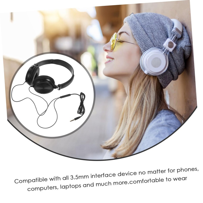 TEHAUX Lightweight Foldable Over Ear Headphones with Microphone Volume Control