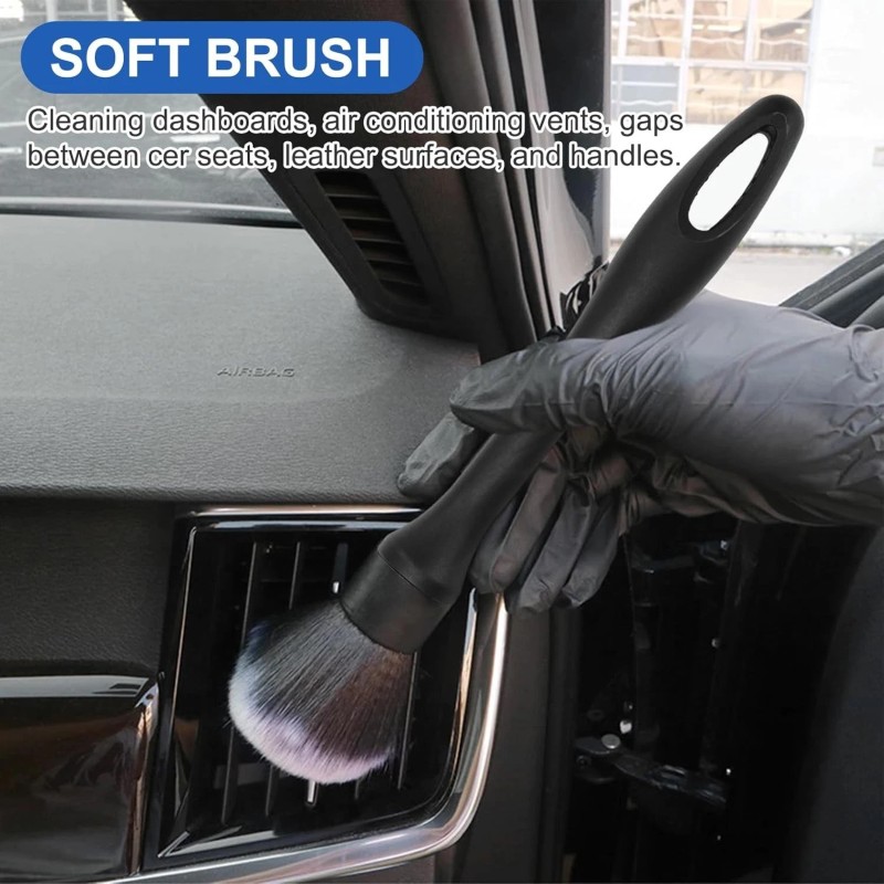 Vidspl Car Interior Duster Detailing Brush Set Cleaning Gel Kit,