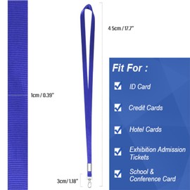 7 Pcs Lanyard Neck Strap, Office Lanyards with Swivel Metal Clip for ID Card, Badge Holder, keys (Colorful)