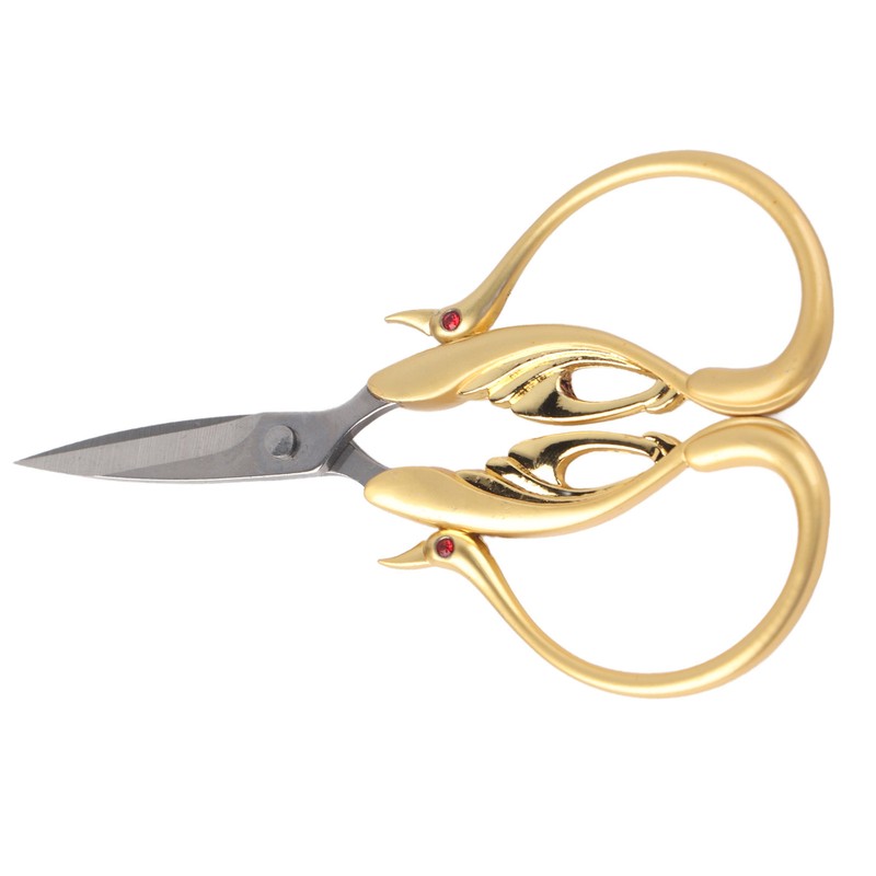 Scissors Retro DIY Swan Shaped Cross Stitch Household Cloth Cutting