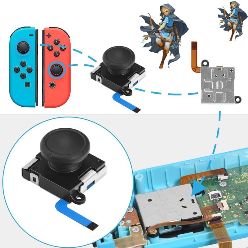 JIMIGUGU For switch joy-con センサーアナログジョイスティック Joy-conスティック交換 スティック修理パーツ 右 左 操作簡単