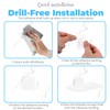 Diakey 2 Pack Foldable Bedside Shelf Wall Mount, Adhesive Floating