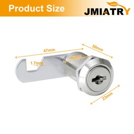 JMIATRY 12 Pack Security Cam Lock 30mm, Security Mailbox Locks with 24 Keys, Each Key is Alike, Security Cabinet Lock for Drawer, Door, Wardrobe, Letter Box and Toolbox