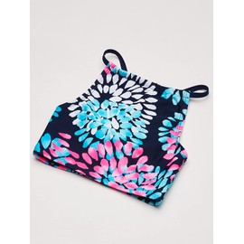 Kanu Surf Daisy - Traje de baño de 2 Piezas con Cuello Halter y UPF 50+ para niña, Margarita Azul Marino., 12