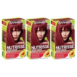 Garnier Tinte Nutrisse, Crema Nutritiva Permanente R3 Castaño Claro Intenso (Paquete De 3)