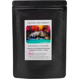 Graviola Cleanse - Soursop Leaf Tea Blended With Moringa, Lemongrass & Turmeric - 25 Bags