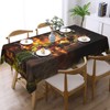 LORCARVIS Elegant Wine Glasses and Bottles Tablecloths Winery Farmhouse Polyester