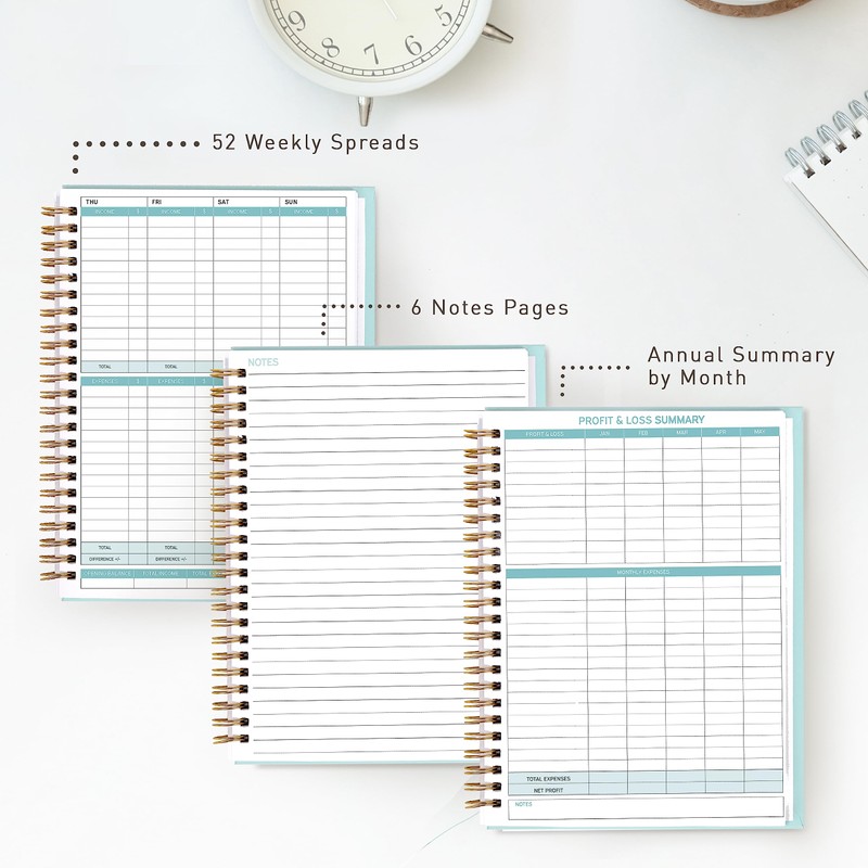 S&O Income and Expense Tracker Notebook for Better Money Management