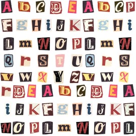 104 Pieces of Letter Stickers, Retro Stickers, Decorative Stickers, Waterproof Stickers, Gift Packaging Stickers, Can Be Used to Decorate Luggage, Computers, Water Bottles, Etc.