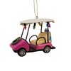 Kurt Adler 3.5 Inch Resin Pink Golf Cart Ornament