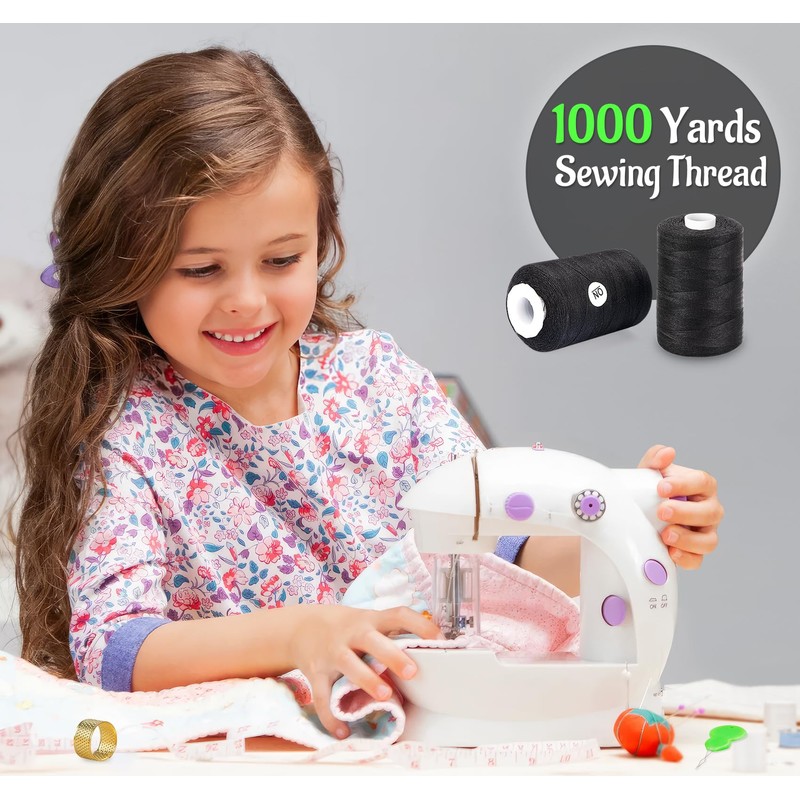 StiVerse Thread for Sewing, Black Sewing Thread 1000 Yard Per