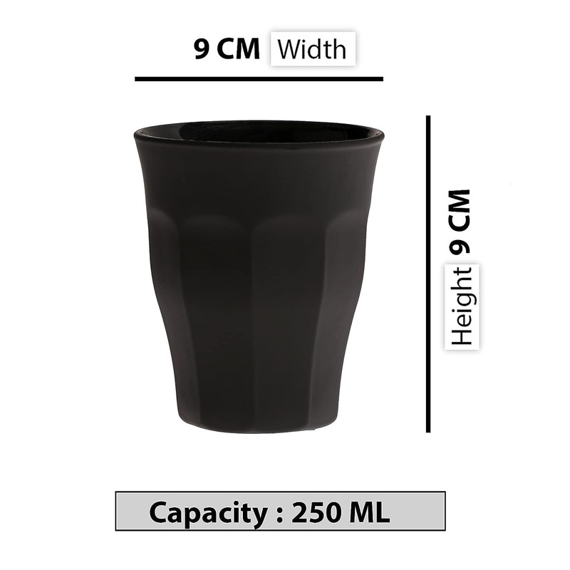 Duralex Picardie Stainless Steel Tumbler, Black, 90 ml Capacity (6