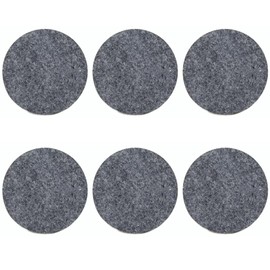 6 PCS Gray Felt Coasters, 10cm Round Felt Coasters, Heat Resistant Table Protector
