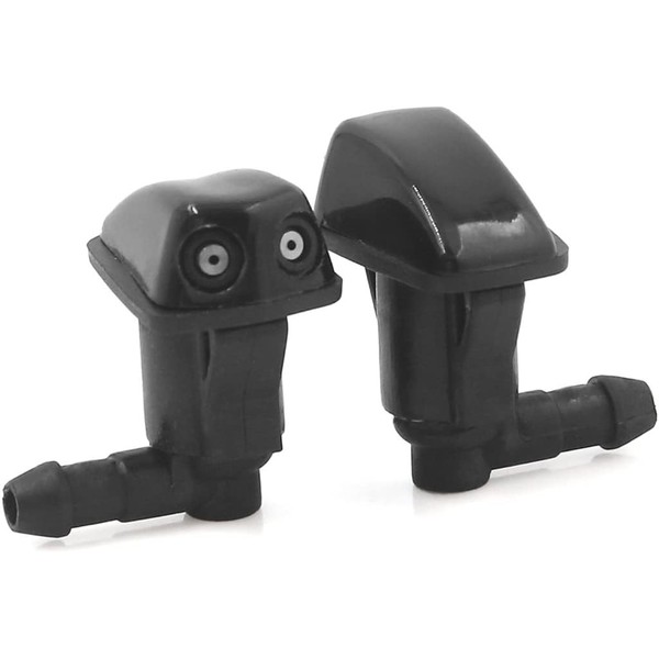 MACHSWON Dual Hole Windshield Window Washer Nozzle 2 Pcs Black