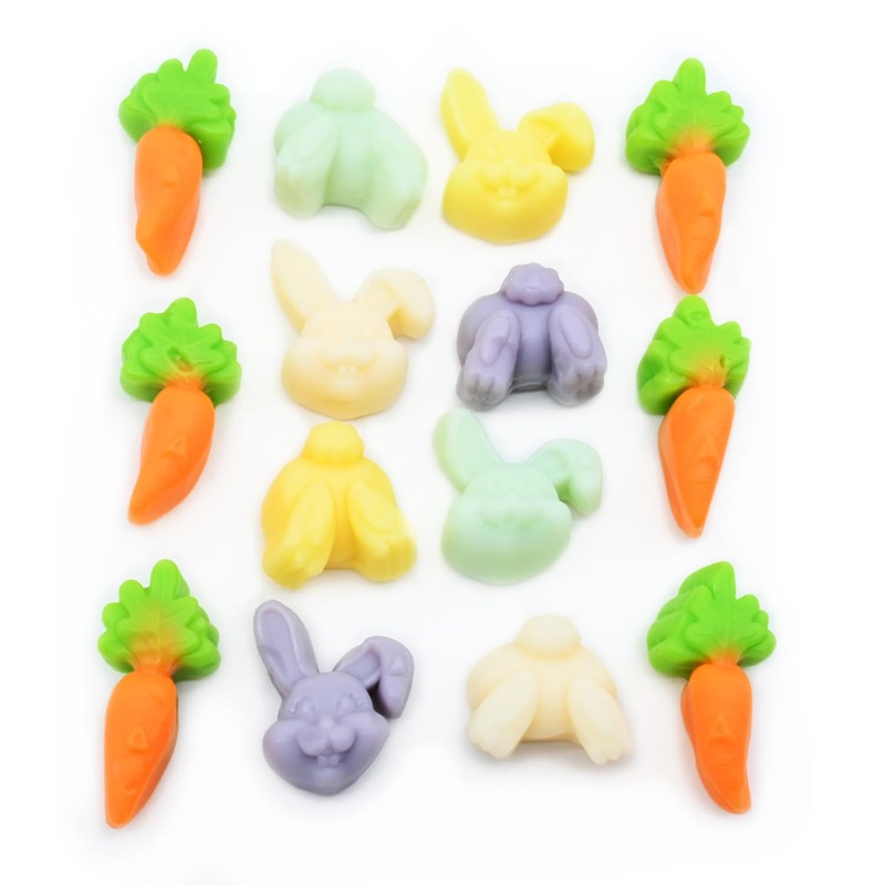 Candy Retailer Carrots Rabbits and Cottontails Easter Gummies 1 Lb