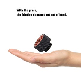 ASHATA G1 / 4 Water Cooling Adapter, Copper G1 / 4 Thread PC Water Cooling Straight Plug Fitting, Vent Plug Exhaust Plug Fitting for Computer Water Cooling (Red)