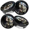 SkinoEu 4 x Center Hubcaps, Compatible with Ford Centre Caps