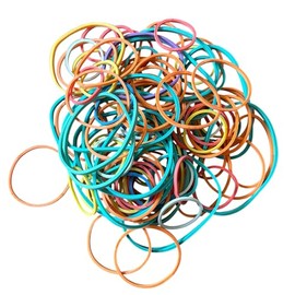Elastic Bands, Coloured Thick Rubber Bands Natural Rubber Bands, Assorted Sizes, 50g Pack, Coloured, for Office and Home Organisation Heavy Duty Strong Elastic Bands - 50g Bag