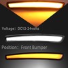 ZDEERAOTO LED Front Bumper Fog light DRL Amber Sequential Turn