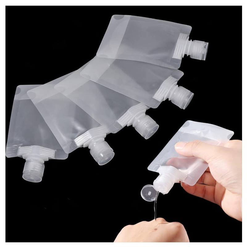 15 Pieces Travel Size Refillable Empty Squeeze Pouch,Refillable Travel Bottles