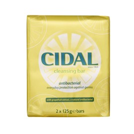 Cidal Natural Antibacterial Soap TWIN PACK 125g