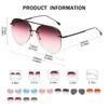 Vanolu Retro Rimless Women Aviator Sunglasses Classic Lady Oversized Sun