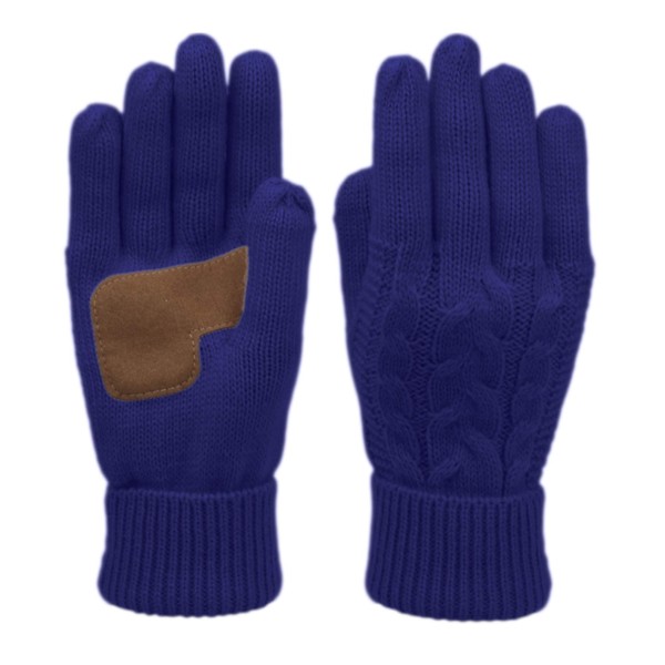 Cable Knit Winter Warm Anti-Slip Ribbed Touchscreen Smart Cellphone Finger