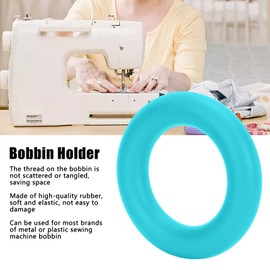 Other Sewing and Embroidery Supplies, Organizer Tool for Metal Plastic Sewing Machine Bobbins Bobbin Holder DIY Rubber Cute Round Storage (Light Blue)
