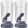 2-Pack Replacement Parts Upgrade 32oz Cups with Flip-Top to-Go-Lid and