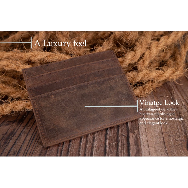 WOODBRIDGE Men's Genuine Leather Credit Card Holder | RFID Blocking