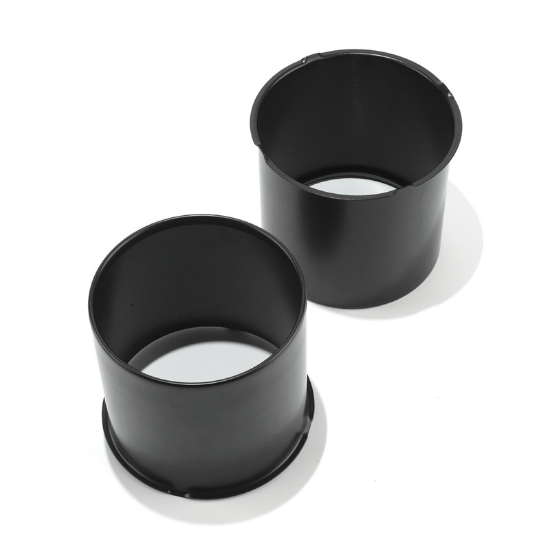 DewFlew 2Pcs 5.15" Push Through Wheel Center Caps Stainless Trailer
