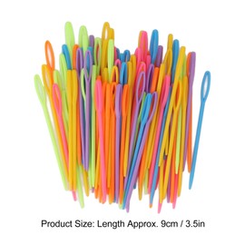 Agujas de Plástico de Ojo Grande de 100 Uds., Agujas de Coser de Hilo Portátiles para Tapices, Manualidades, Suministros de Costura para Enhebrar