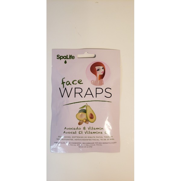 Spa Life NEW Spa Life Face Wraps w/Avacado & Vitamin