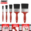 Xtremeauto 5pc Paint Brush Set – Synthetic Bristle Brushes for