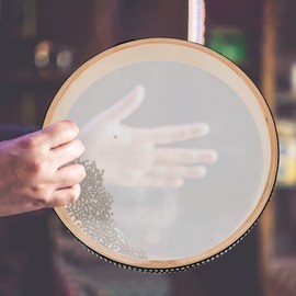 ERINGOGO Hand Beads Ocean Drum, 12inch Hand Drum Wave Drum Musical Instrument 1Pc