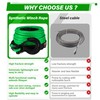 TYT Synthetic Winch Rope 3/8" X 92' with Hook, 27000LBS