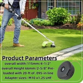 COSVMUF 2-Pack T35 Trimmer Head for Husqvarna Weed Eater Models Like 224L 223L 324L 123L 322L 225L 232L 323L 325L 325LX 326L 326LX 322R 323R 343F 343R 224L String Trimmer Head 537388101 531300183