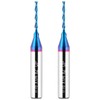 EANOSIC 2PCS Upcut Spiral Router Bit 1/4 inch Shank, 1/16