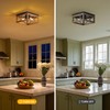 MAYNA Farmhouse Flush Mount Ceiling Light, 2-Light Rustic Ceiling Light