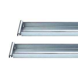 Dinifee 2 Pack Front-to-Back File Drawer Rails for Hanging File Cabinet Drawer Inside Bar Rails Cabinet Parts (Sliver)