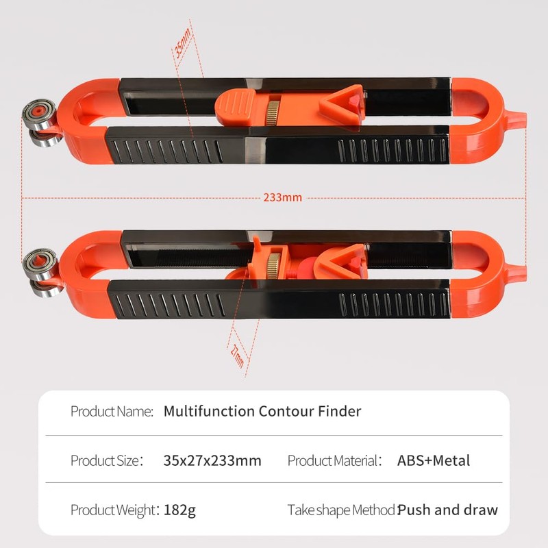 Eewudwok Precise Contour Gauge, Scribe Marking Tool, Copying Angles and