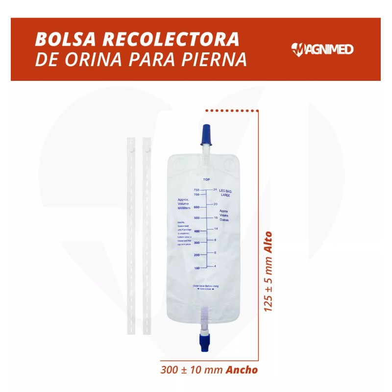 Magnimed 10 Piezas Bolsa Recolectora De Orina 750 Ml Para
