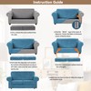 WEERRW Velvet Couch Covers for 2 Cushion Couch Sofa -
