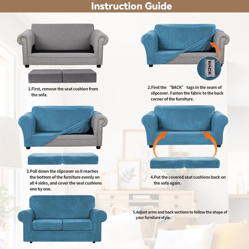WEERRW Velvet Couch Covers for 2 Cushion Couch Sofa -