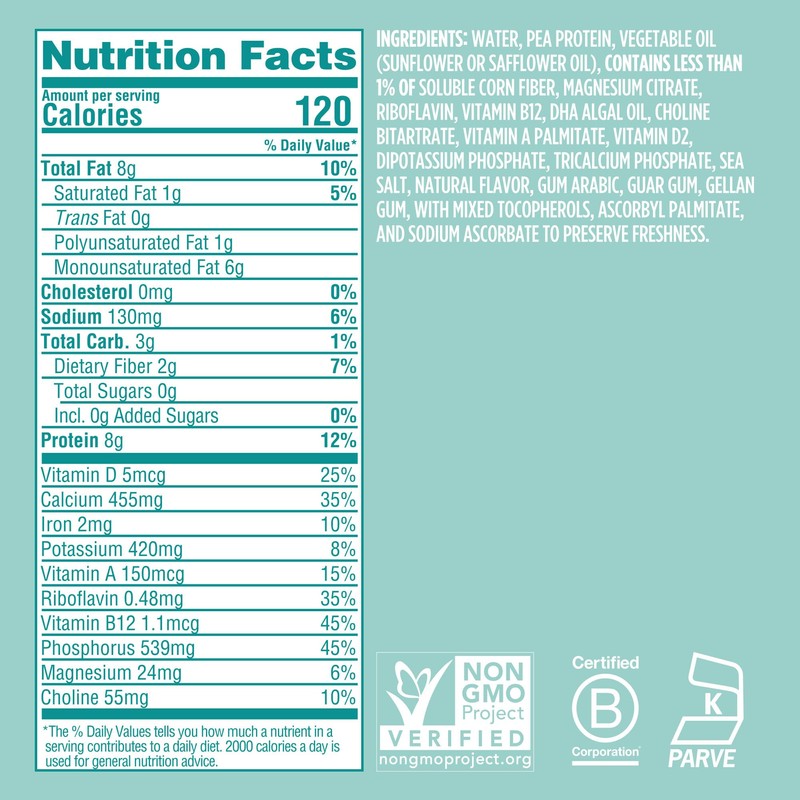 Ripple Kids Unsweetened Plant Based Milk | Pediatrician Recommended |