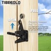 TIBEGOLD Gate Latch Cable Pull, Spring-Loaded Cable Pull, Black Gate
