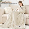 Heated Wearable Electric Blanket with Sleeves & Foot Pocket, Stripe
