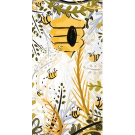 IHR Ideal Home Range - Servilletas de papel de 3 capas para invitados/bufé, 8.5 x 4.5 pulgadas, Bee Haven
