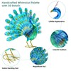 Autodaya 27.5" Tall Metal Peacock Garden Statue - Handmade, 3D